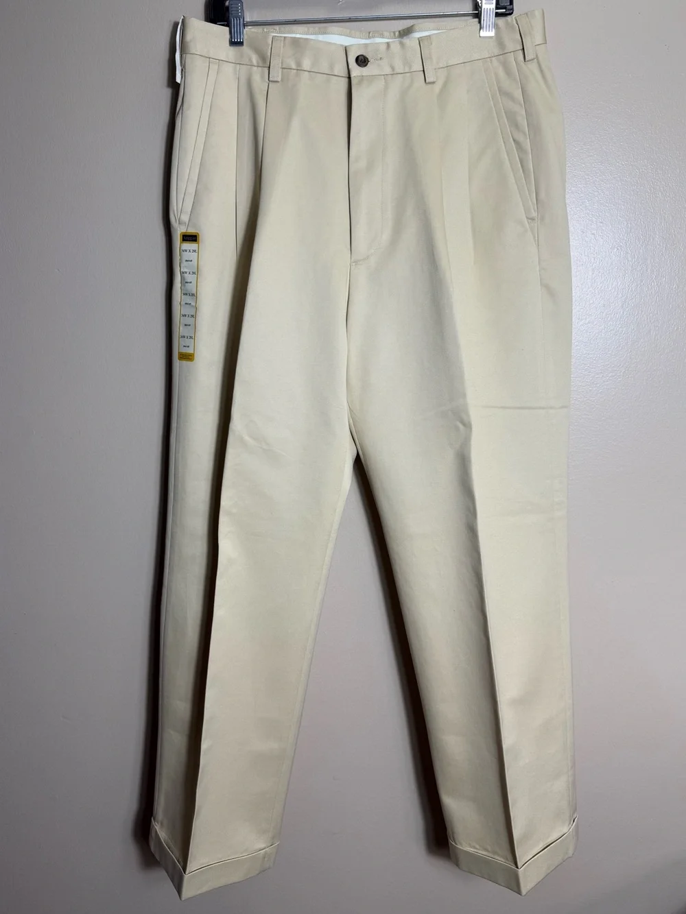 Vintage Haggar Pleated Khaki Dress Pants 34x29 Deadstock NWT